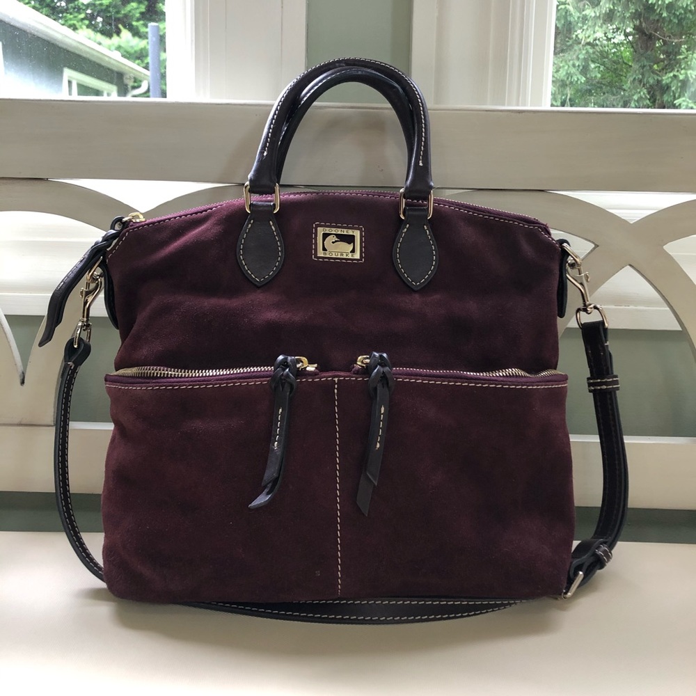 Plum Suede Dooney and Bourke Bag